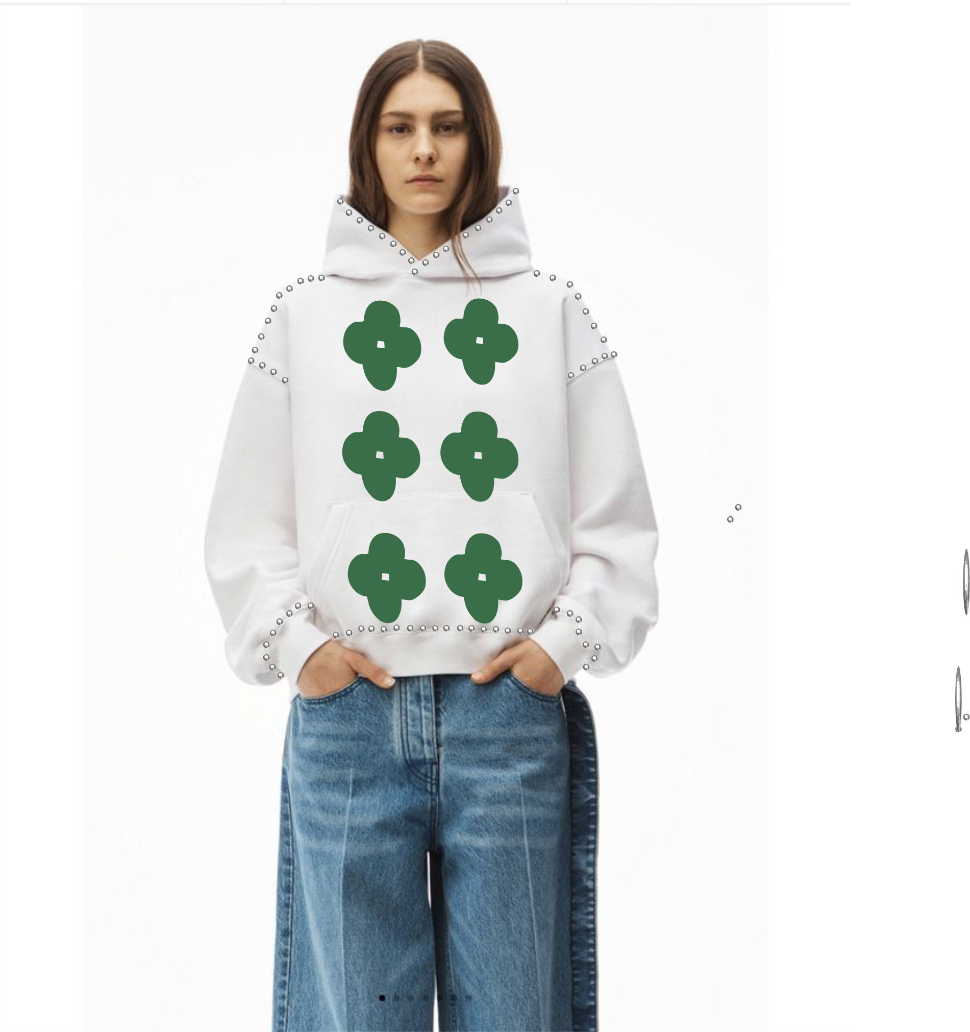 GREEN FLAG STUD SWEATSHIRT